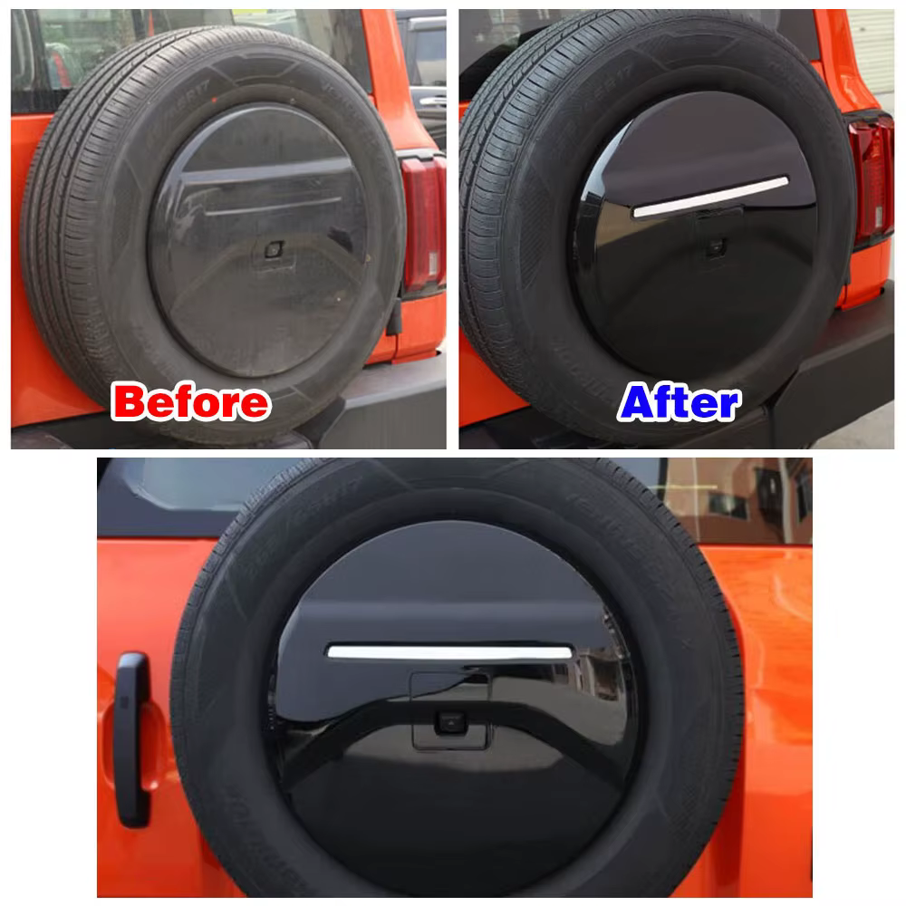 For GWM Tank 300 2021-2024 Rear Trunk Tailgate Spare Tire Cover Strip Sequin Decorate Trim Exterior Accessories Glossy Sticker, view 2