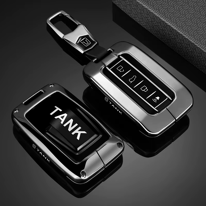 Car Key Case for Great Wall GWM WEY TANK 300 500 Tank300 Tank500 400 700 Remote Cover Bag Shell Keychain Holder Accessories, view 4