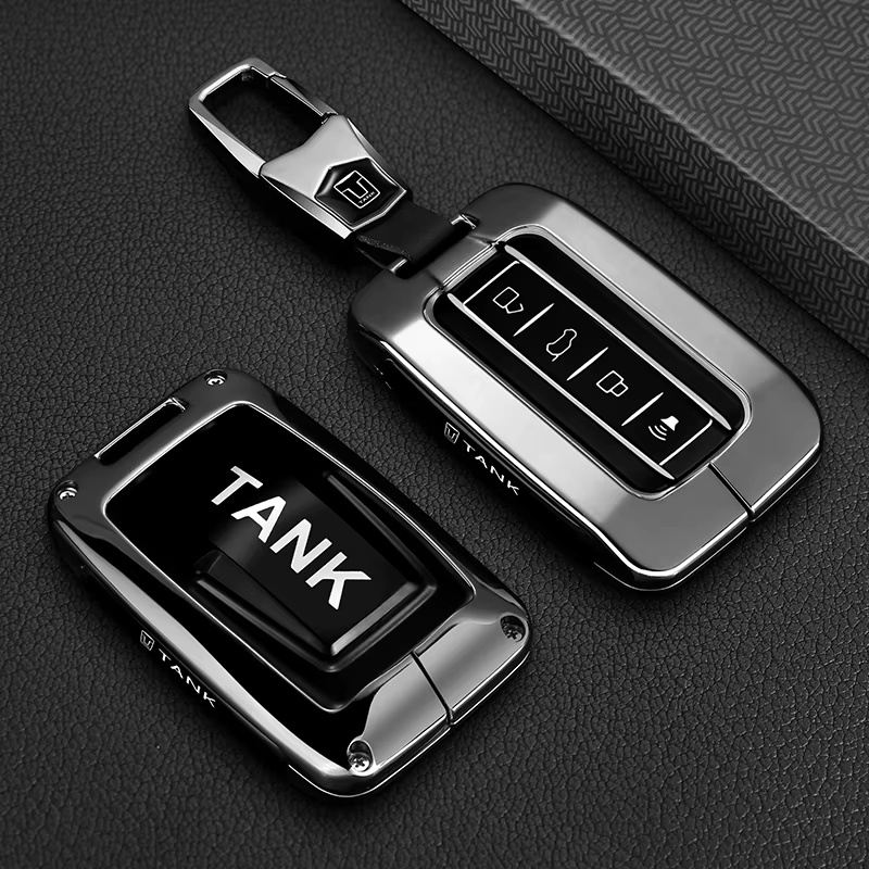 Car Key Case for Great Wall GWM WEY TANK 300 500 Tank300 Tank500 400 700 Remote Cover Bag Shell Keychain Holder Accessories, view 3