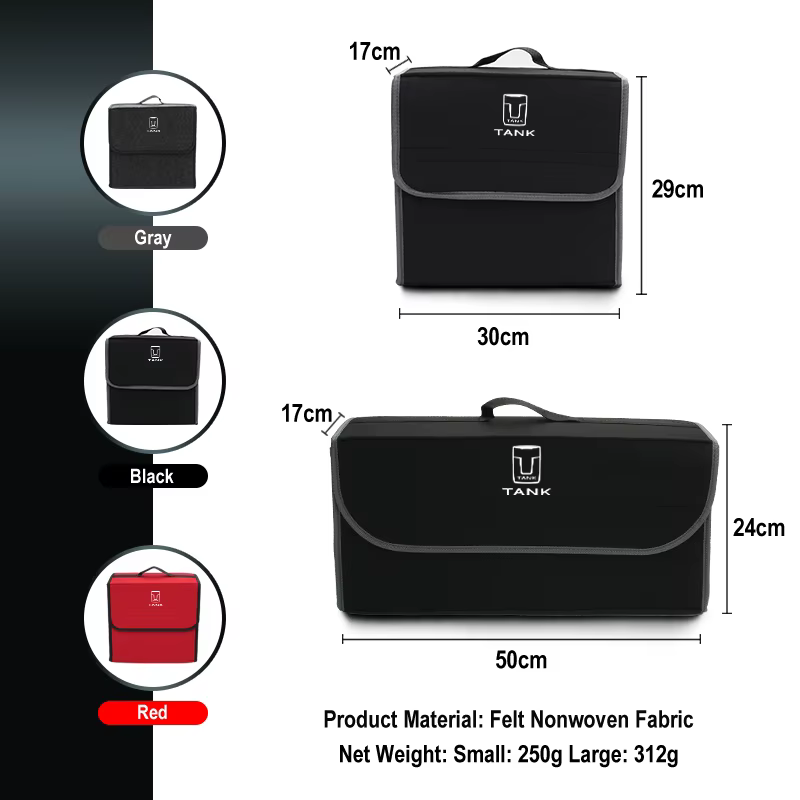 Car Trunk Storage Box Organizer Foldable Stowing Tidying Container Bag For Great Wall GWM Tank 300 Tank500 City 300 Border, view 6