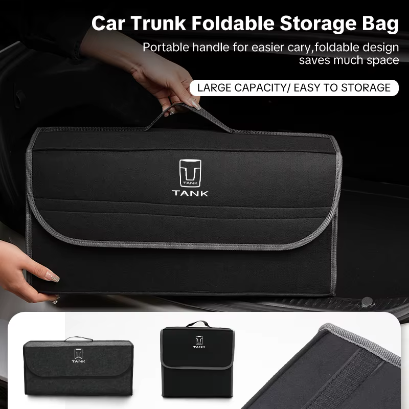 Car Trunk Storage Box Organizer Foldable Stowing Tidying Container Bag For Great Wall GWM Tank 300 Tank500 City 300 Border, view 4