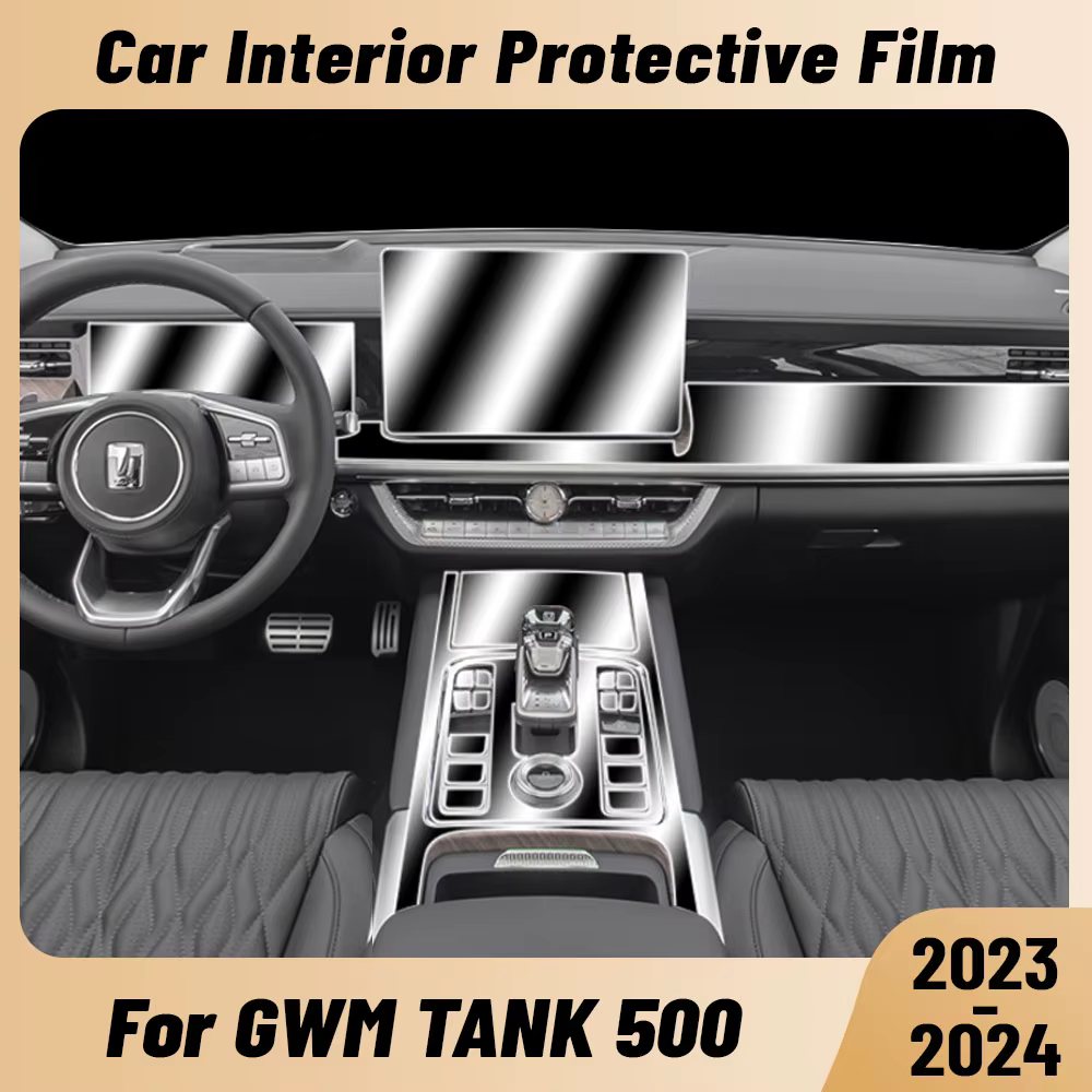 Anti-scratch Car Interior Center Console Media Dashboard Navigation TPU Protector Film For GWM TANK 500 2023 2024 Accessories