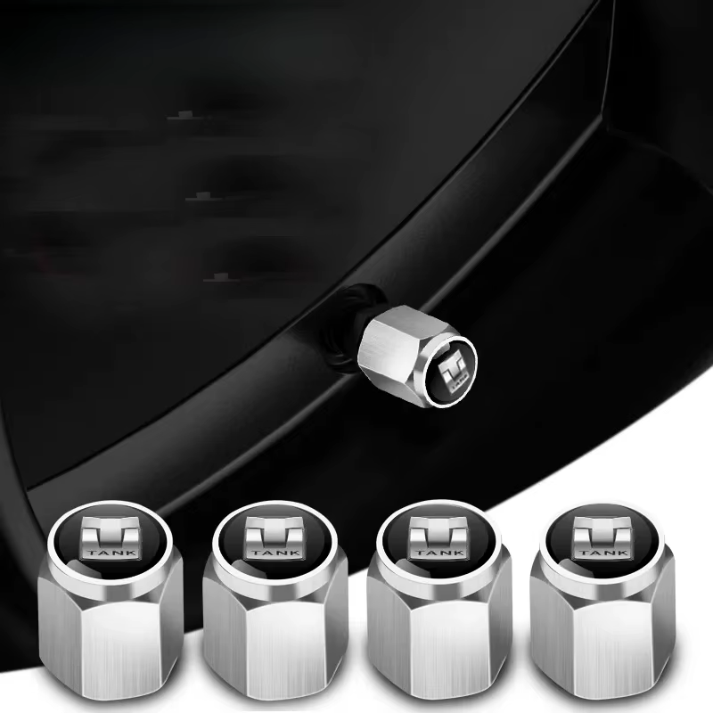4 Piece Set Car Wheel Tire Valve Cover Aluminum Alloy Dust Cover Auto Accessories for Great Wall Car Tank 300 500 400 700 2023