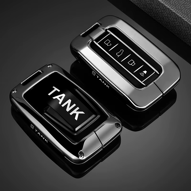 Car Key Case for Great Wall GWM WEY TANK 300 500 Tank300 Tank500 400 700 Remote Cover Bag Shell Keychain Holder Accessories, view 5